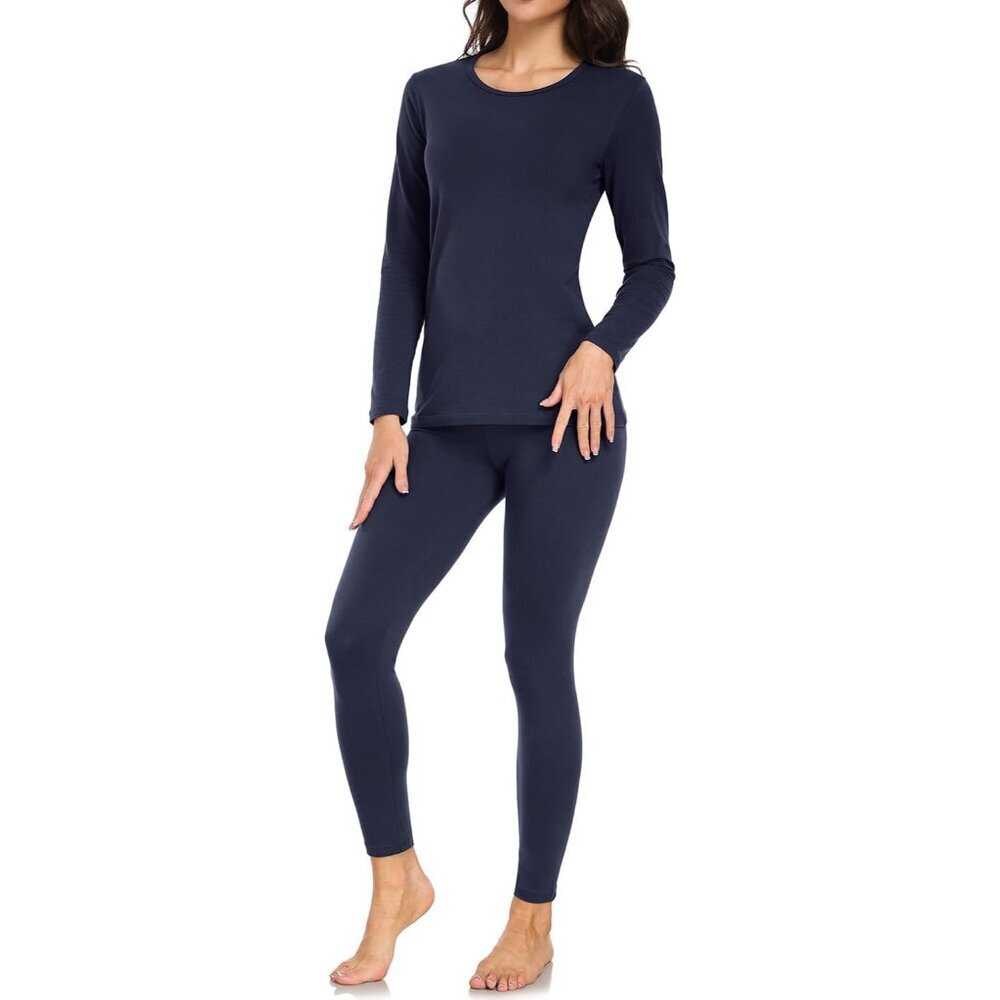 Women's Cotton Thermal Underwear Set Long Johns Pajama Base Layer Fall